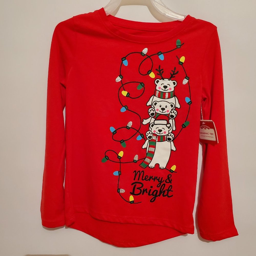 Christmas Long Sleeve Kids Graphic Tee